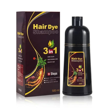 500ml Black Hair Color Dye Shampoo